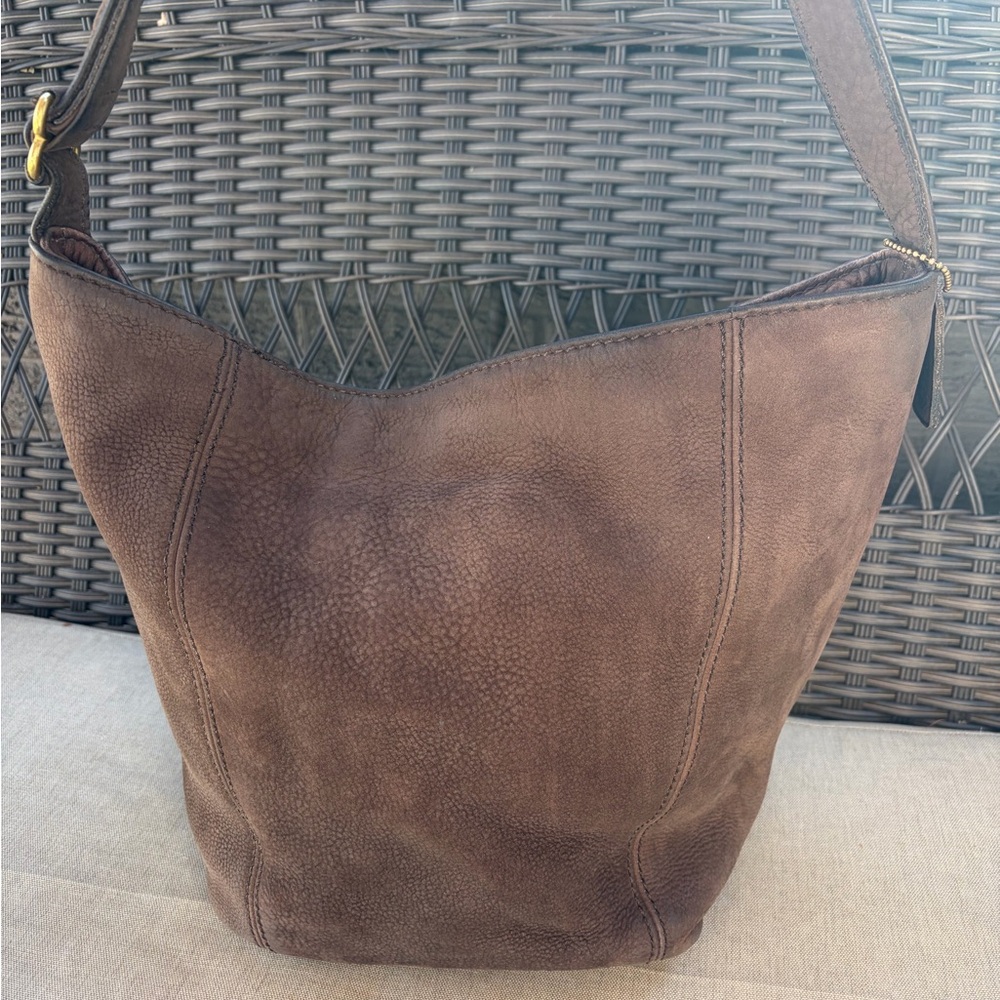 Vintage Coach Sonoma Chocolate Nubuc Bucket Duffle